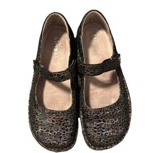 Alegria Belle Wilder Women’s Mary Jane Size 40 Comfort Nurse Animal Print